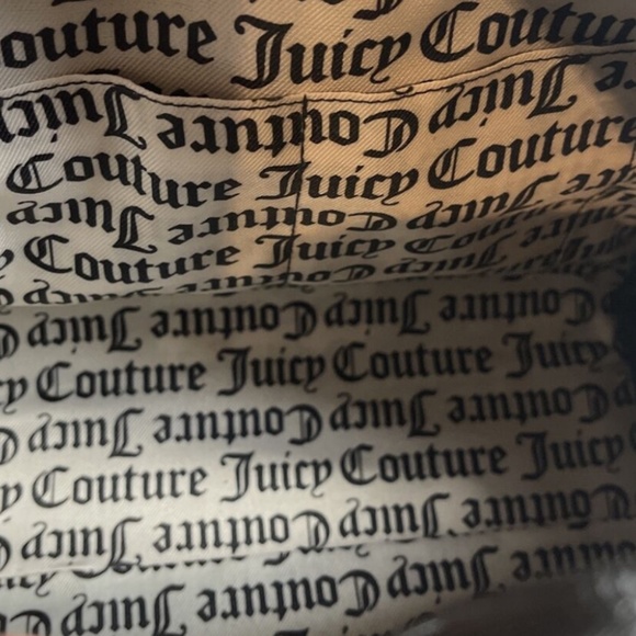 NEW Juicy Couture Black Beige Multi Lock N Chain Satchel Handbag Purse - Picture 5 of 14